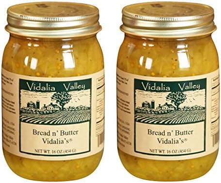 Vidalia Valley Bread n’ Butter Vidalias Pickled Onion, 17 Oz (Pack of 2), ALL Natural, No Preservative