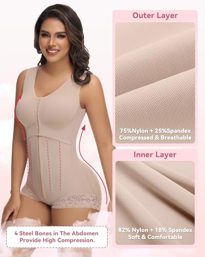 Image of SHAPSHE Fajas Colombianas Moldeadoras Full Body Shaper Postpartum Shapewear