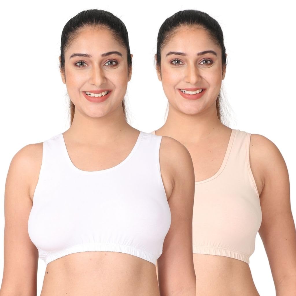 Adira | Night Bra for Women Plus Size | Heavy Breast Bra to Wear at Home | Comfortable Bra | Wirefree & High Coverage | Sleep Support | Plus Size Bra | Pack of 2-picture-45