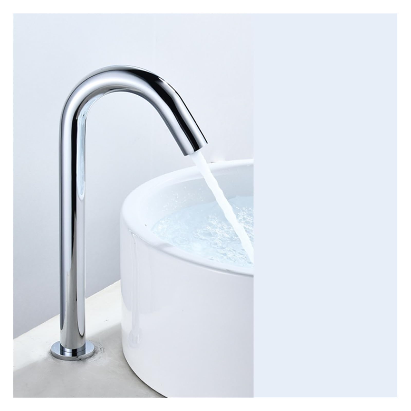 ZQFHSX Kitchen Sink Faucet, Automatic Sensor Basin Faucet Water Saving Tap Matte Black and Chrome(Chrome C)