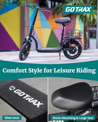 Gotrax Adult Electric Scooter with Seat, Max 19-25miles