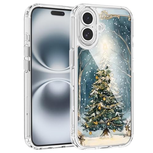 Coque antichoc iPhone 16 Pro Noël transparente et anti-chute