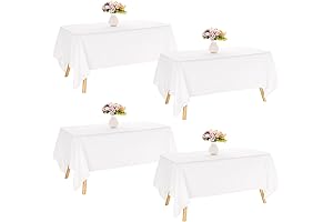 Rectangle Tablecloth 60x126 Inch White Table Cloth