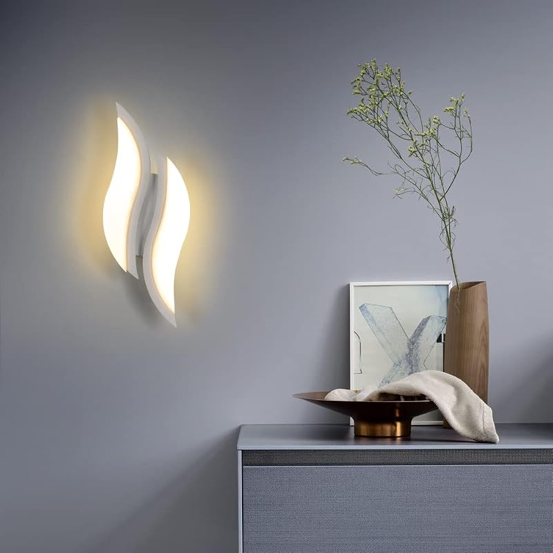 Goeco LED fali lámpa 12W spirál design meleg fehér 3000K hálóhoz