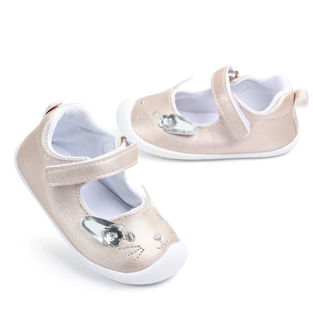 LACOFIA Zapatos Primeros Pasos Niña Antideslizante Calzado de Fiesta Bailarinas Princesa Bebé
