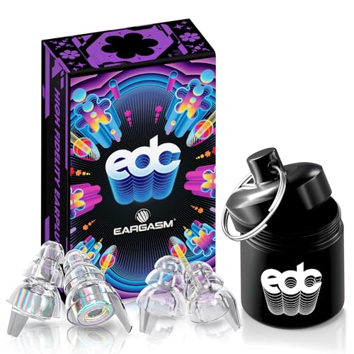 Image of Eargasm High Fidelity EDC 2026 Music Festival Earplugs - Hearing Protection for Concerts, Festivals, Musicians, DJs, Night-Life, Motorcycles with High Fidelity Noise Reduction up to 21 dB