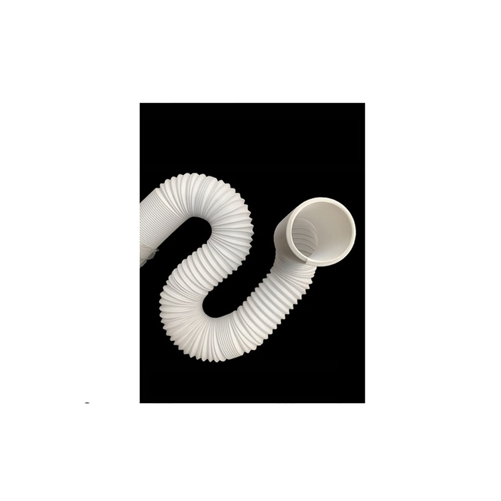 Entlüftungsschlauch, 5,1 cm, faltbar, aus Stahldraht, schwarz, teleskopisch, Belüftungskanal, weiß, Vakuumkanal, Abluftkanal, Belüftungskanal, Flexibler Kanal