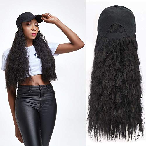 Kinky Straight Synthetic Hair Wigs Yaki Heat Resistant Long High Temperature Wig for Black Women 26 Inch (1b#)