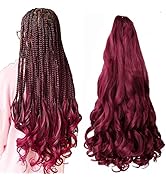 French Curly Braiding Hair 20 Inch Bouncy Braiding Hair Pre Stretched Loose Wavy Spanish Curl Spi...