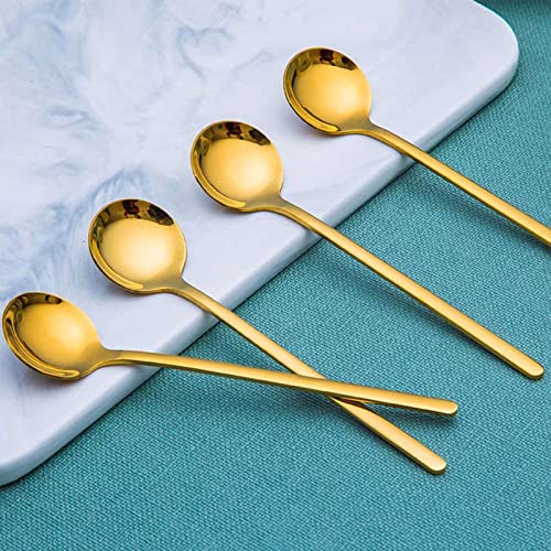 Bantre Pack of 12 Gold Coffee Spoons, Classic Coffee Spoons, Small Coffee Spoons, Stainless Steel Teaspoons, Dessert Spoons - Image 4