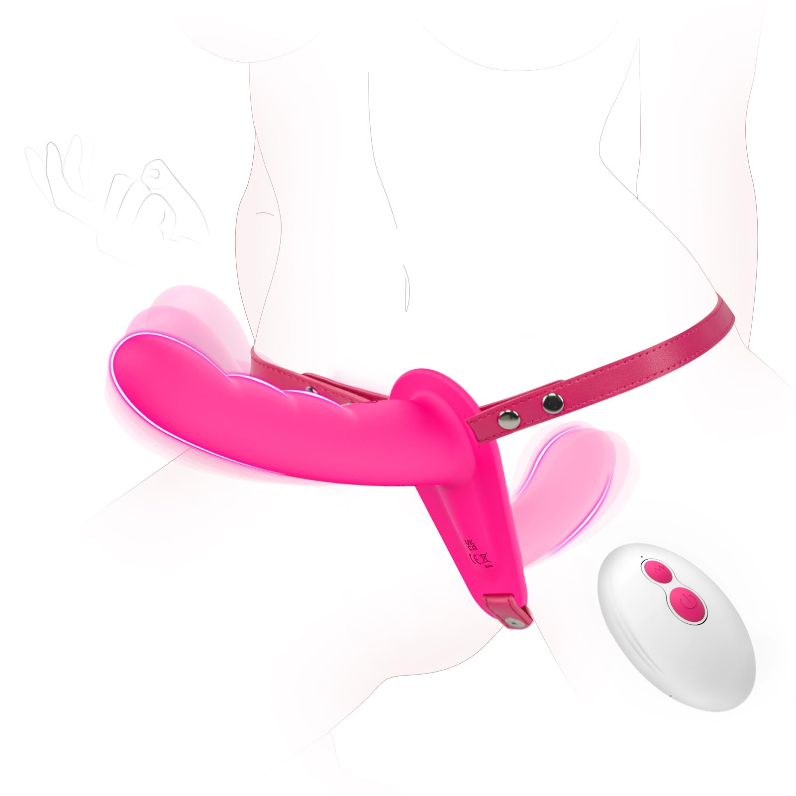 Wiggling Strap on Dildo Irlnccop Double Sided Dildos Strap on G Spot Vibrator Sex Toys for Couples Adjustable