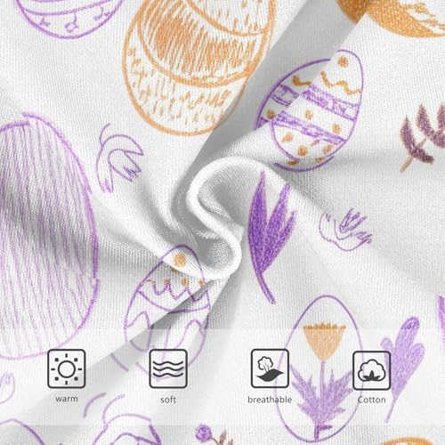 Personalized Girls Underwear Toddlers 2t Cotton Girl Panties Cute Easter Purple Orange Eggs Briefs Undies Kids3