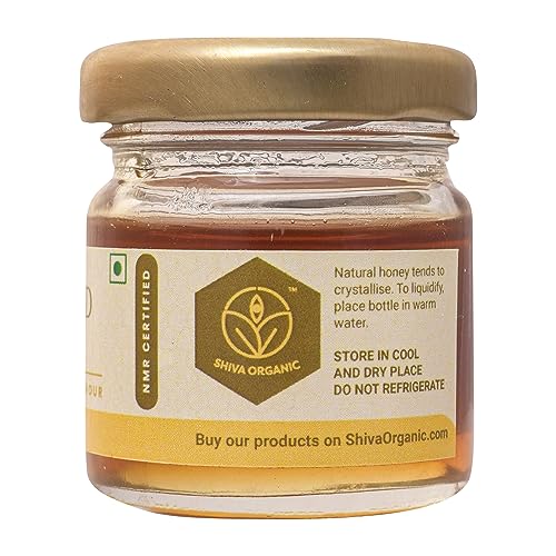 Image of Shiva Organic Raw Mustard Honey 50g | 100% Pure NMR Tested | Raw and Unprocessed