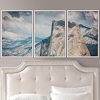 3 Piece Framed Canvas Wall Art Snow Mountain Canvas Prints Home Artwork Decoration for Living Room,Bedroom - 16