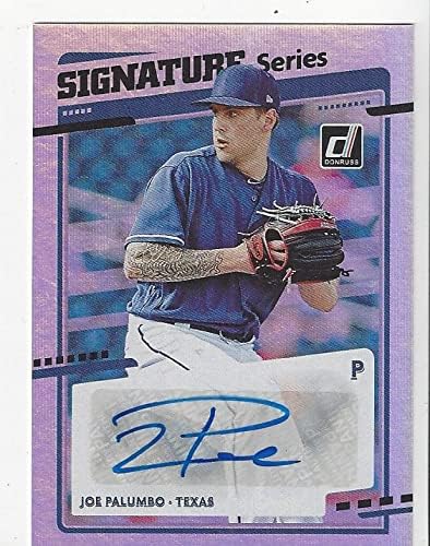 Joe Palumbo Autographed Signature Series Collectible Baseball Card - 2020 Donruss Baseball Card #SS-JP (Texas Rangers) Free Shipping