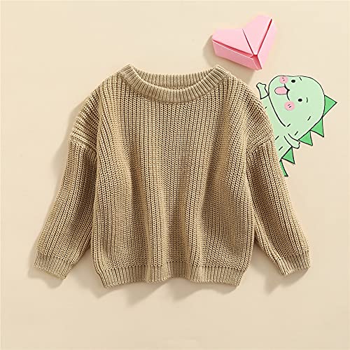Image of Afunbaby Baby Girl Boy Knit Sweater Blouse Pullover Sweatshirt Warm Crewneck Long Sleeve Tops for Infant Toddler