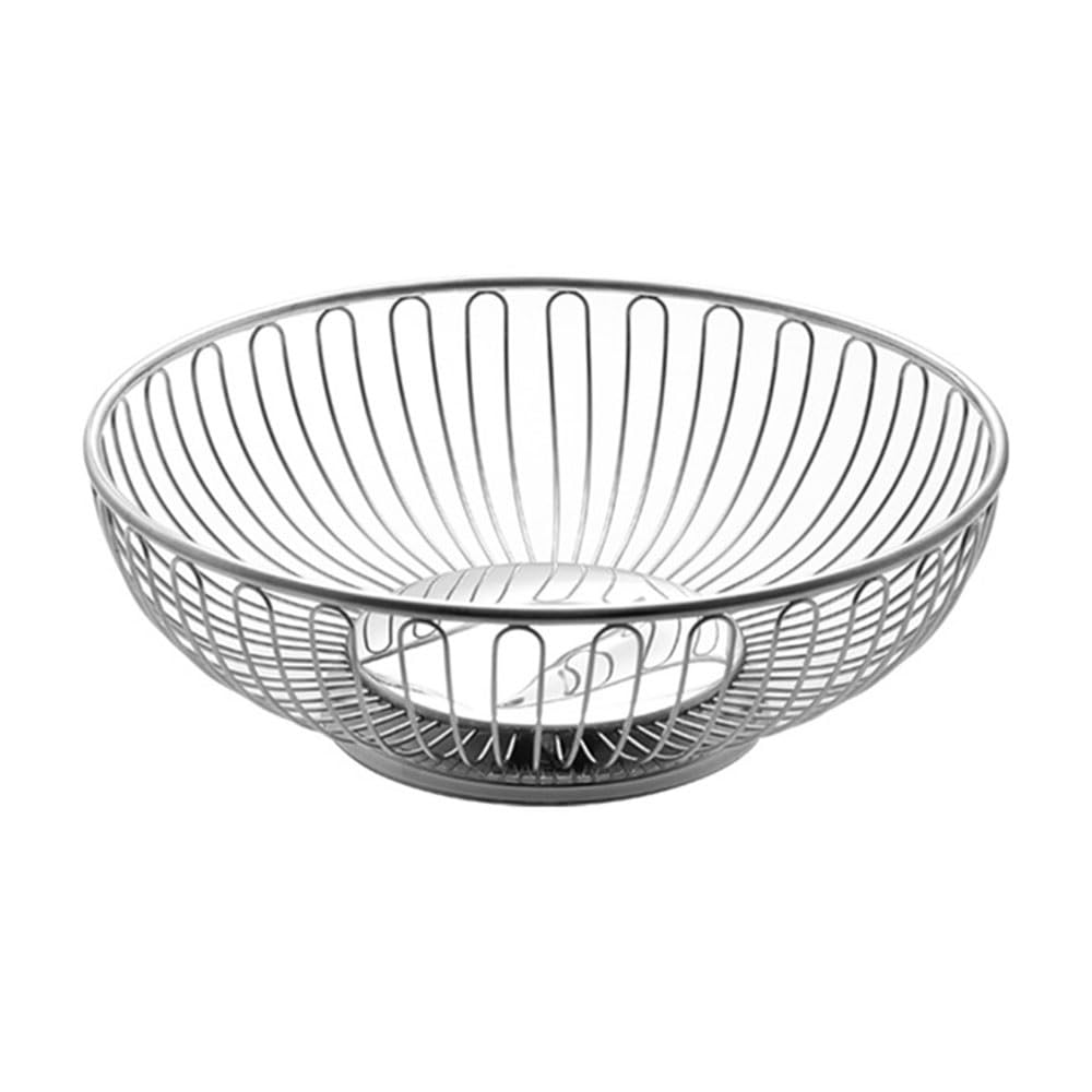 Miska na owoce na blat kuchenny Kosz na owoce z drutu ze stali nierdzewnej, nowoczesny ażurowy design, uniwersalna miska do serwowania, zastawa stołowa(Średni)