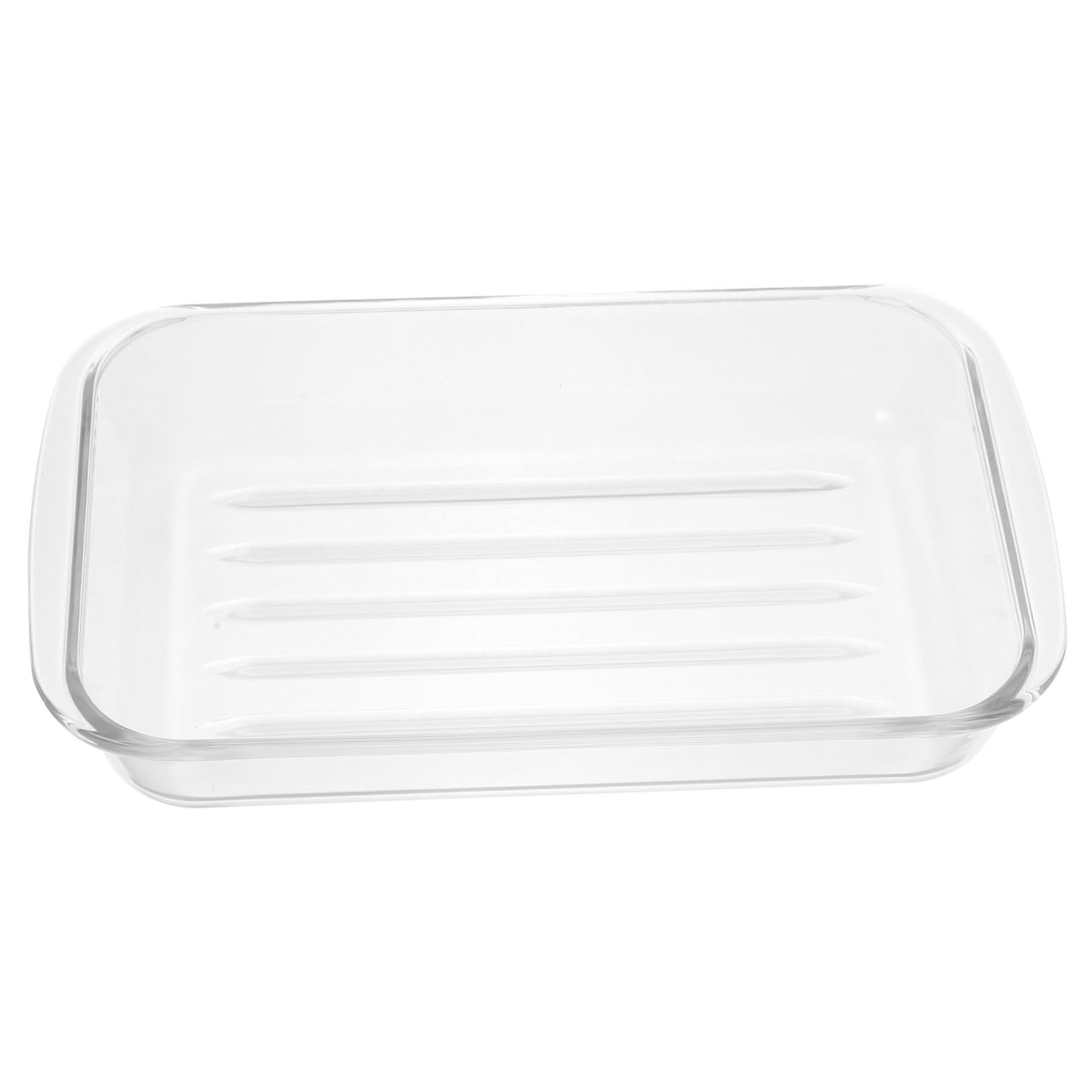 POPETPOP Fuente de Vidrio para Hornear Bandeja de Horno de Vidrio Transparente Fuente de Horno Hogar Apta para Hornear Asar y Microondas Pasteles Asar Verduras Preparar Ensaladas y Guardar