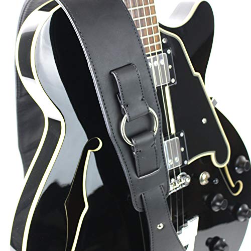 Walker And Williams G-815 Sangle de harnais rembourrée avec dos en cuir Noir ardoise - Les Beatles, Paul McCartney, John Lennon, RIngo Starr, George Harrison Walker And Williams G-815 Sangle de harnais rembourrée avec dos en cuir Noir ardoise – Image 6