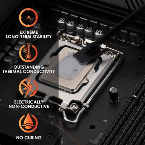 Image of Thermal Grizzly - Duronaut - 6 Gram - Enhanced Durability & High Performance Thermal Paste - for Maximum Thermal Conductivity While Overclocking CPU /GPU /PS4 /PS5 /Xbox | Enhanced Durability for Maximum Thermal Conductivity While Overclocking CPU /GPU /PS4 /PS5 /Xbox