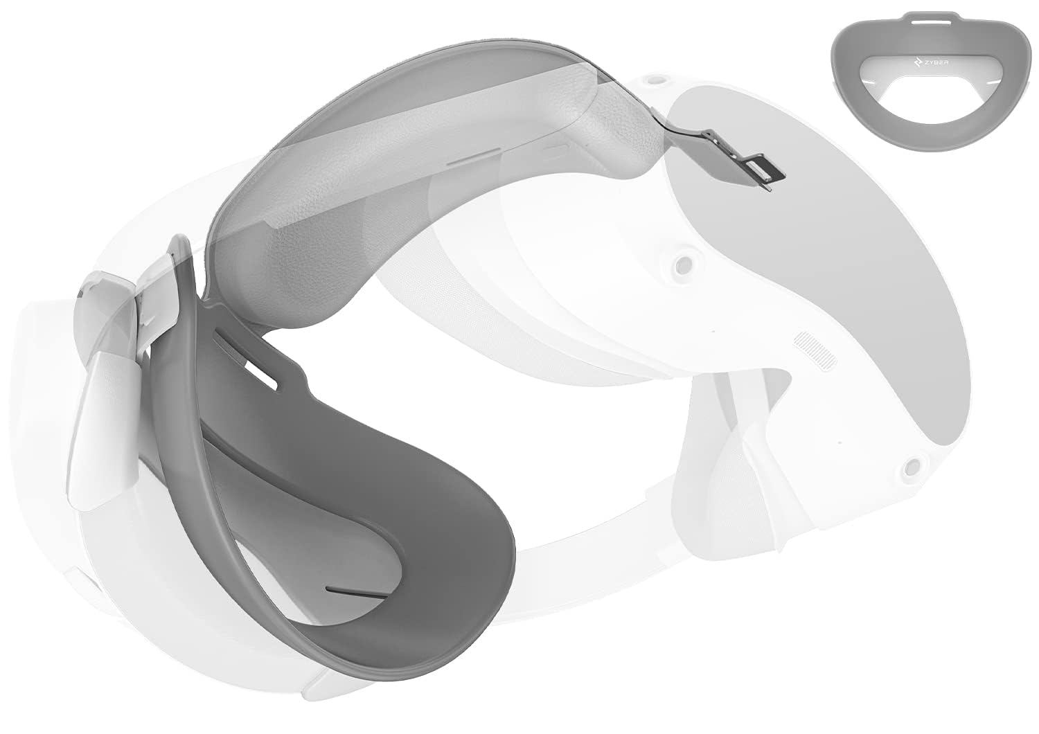 ZYBER Aktualisierter Kopfgurt für PICO 4 VR-Zubehör, breiteres und dickeres Design, verstellbares Headset, kompatibel mit Pico4