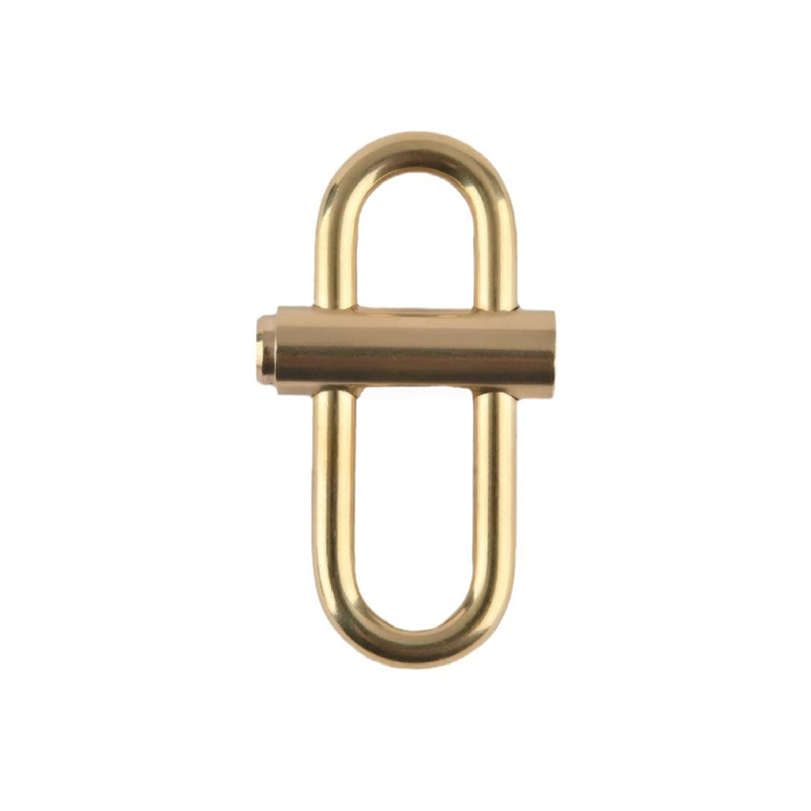 Brass Lock Keychain Smal Ovals Slide Locking Lock Clip Buckle Carabiner Key Holder Adjustable Metal Buckles