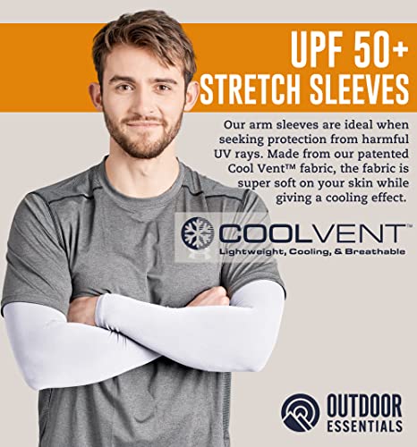 Outdooressentials Uv Sun Protection Arm Sleeves - Cooling Compression Arm Sleeve - Sports & Uv Arm Sleeves For Men & Women #TOP1