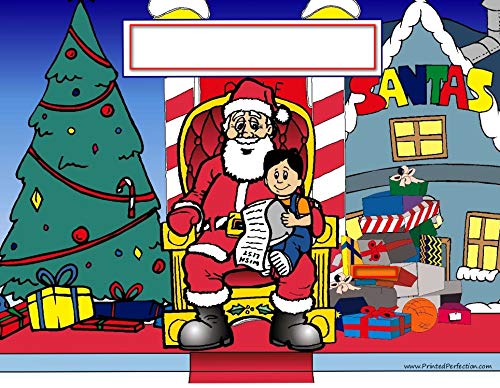 PrintedPerfection.com Personalized Santa Visit Boy Snow Globe Gift