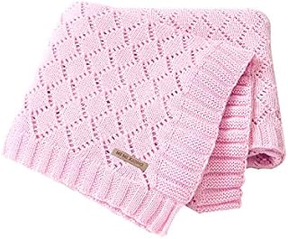 mimixiong Baby Cellular Blanket - Boy and Girls(Pink,100cm×80cm)