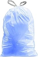 Vista 6 de Plasticplace Bolsas de basura de ajuste personalizado, compatibles con simplehuman Code V (200 unidades) con cordón azul tintado 4.2-4.8 galones