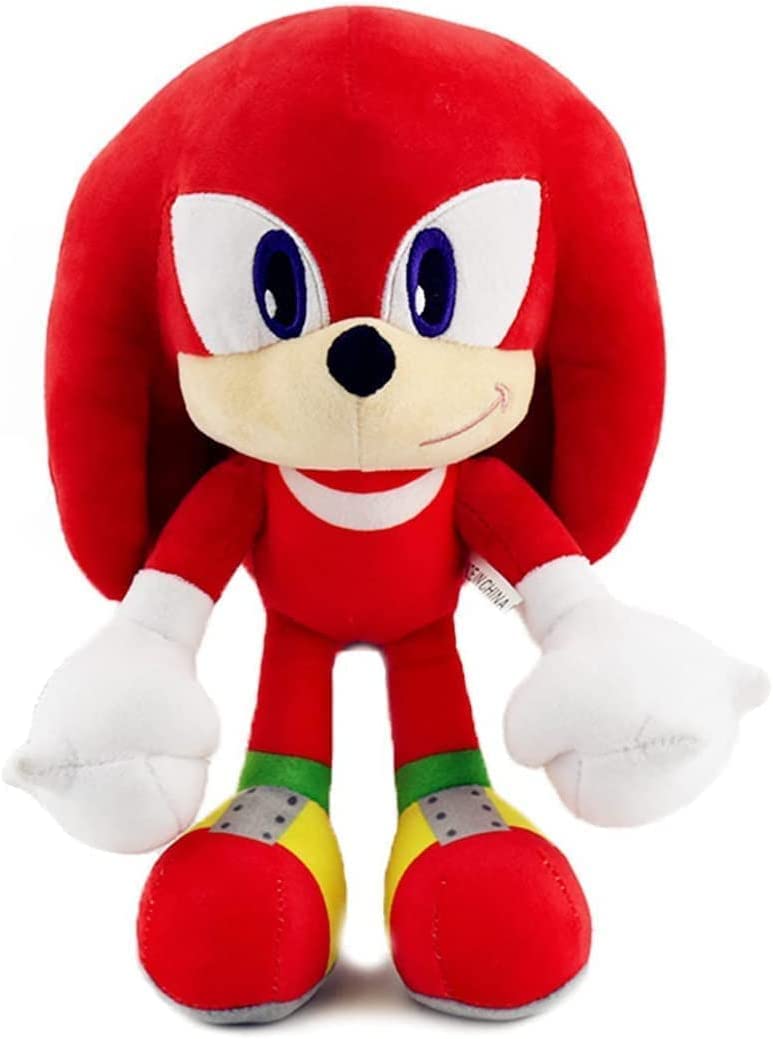 Plush Toy, 12'' Tall Toys Knuckles Tail Hedgehog Figures Cotton Soft Stuffed Animals Game Doll Toys for Kids Boys Girls Gift, Movie and Game Fans to Collect (Red)