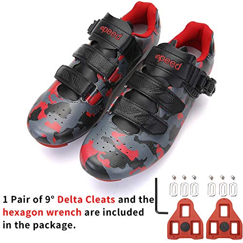Image of Unisex Cycling Shoes Compatible with pelaton Indoor Road Bike Riding Shoes for Men and Women Delta Cleats Clip Outdoor Pedal