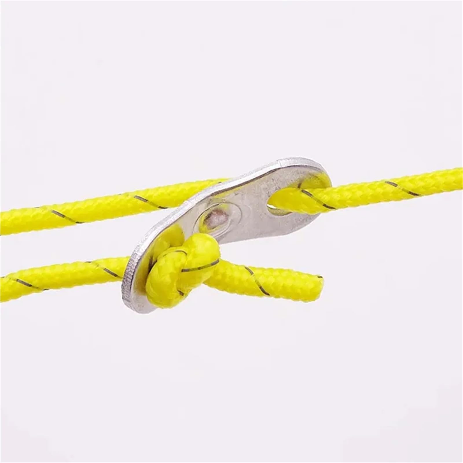 Guyline Tendeur 50 pcs Tente de Camping Attache Corde Boucle Vent Accessoires Serrage Butée pour Camping Randonnée (Argenté)