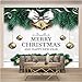 Psifound® Murale Carta Da Parati Personalizzata Con Foto 3D 250X175Cm Natale Verde Pino Campane Adesivo Murale Autoadesivo 3D Pittura Murale Soggiorno Divano Tv Sfondo Carta Da Parati Murale