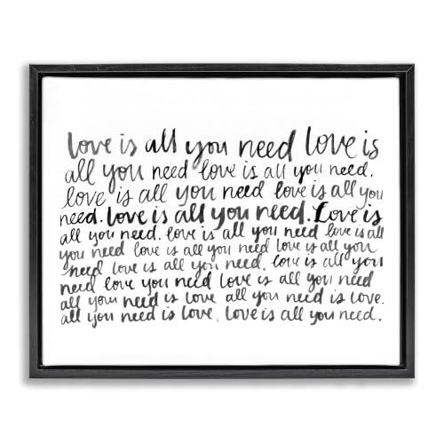 Romantic Calligraphy Love Quote, 24 x 30 Inch Canvas in Floater Frame
