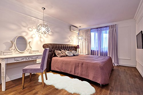 Chesserfeld Luxury Faux Fur Sheepskin Area Rug, White, 2Ft X 6Ft With Thick Pile #TOP2