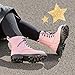 DREAM PAIRS Girls Boys Boots Side Zipper Kids Combat Ankle Booties Toddler/Little Kid/Big Kid,Size 6 Big Kid,Pink,KBO211