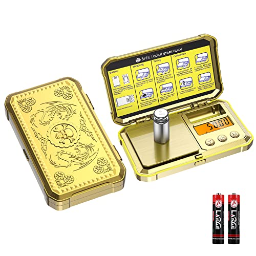 Brifit Feinwaage 0,01g, 200g/0.01g Digitale Waage, Goldwaage, Münzwaage,Taschenwaage mit LCD-Anzeige