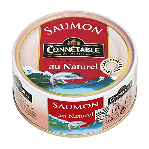 Connétable - Salmón Al Natural 112G - Lot De 3 - Precio Por Lote - Entrega Rápida