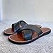 Handmade Leather Sandals for Men, Authentic Moroccan Craftsmanship, Open Toe, Breathable, and Comfortable for Everyday Wear (Black, US Footwear Size System, Adult, Men, Numeric, Medium, 10.5)