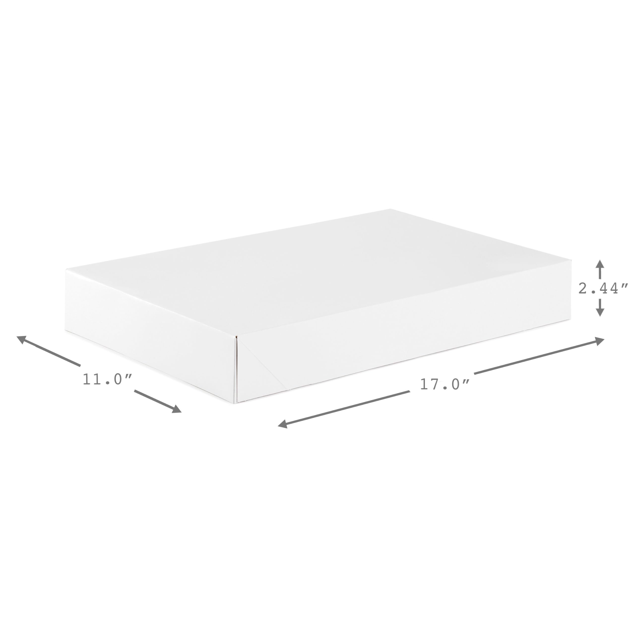 Hallmark 40,6 cm große Geschenkboxen mit Deckel (12 weiße Robe Boxen) für Weihnachten, Geburtstage, Feiertage