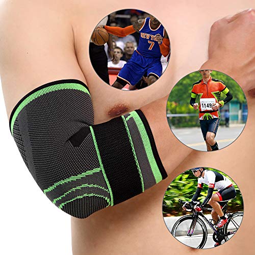 Andoer Almofada protetora elástica para cotovelo Suporte de cotovelo ajustável esportivo para basque