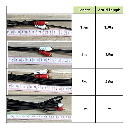 Cable adaptador Jack 3.5mm a 2 RCA 5 m miniatura 2