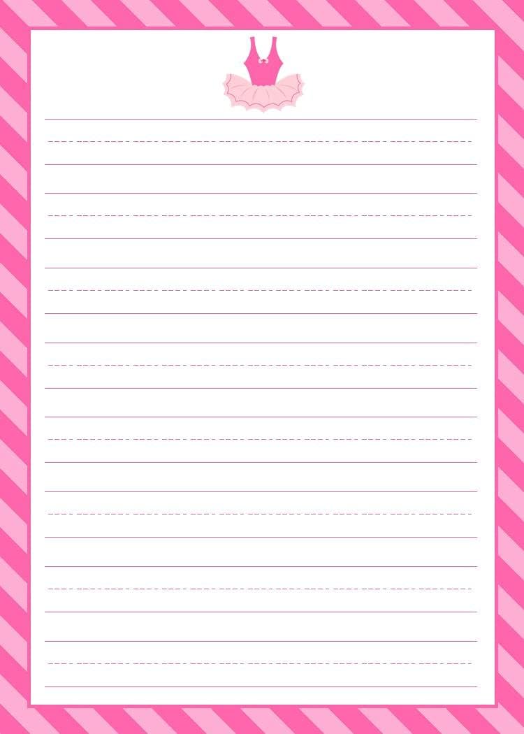 Ballet Lined Note Cards for Kids: Pretty Pink Ballet Thank Yous ([12] 7" x 5" Flat Note Cards for Kids per Pack)