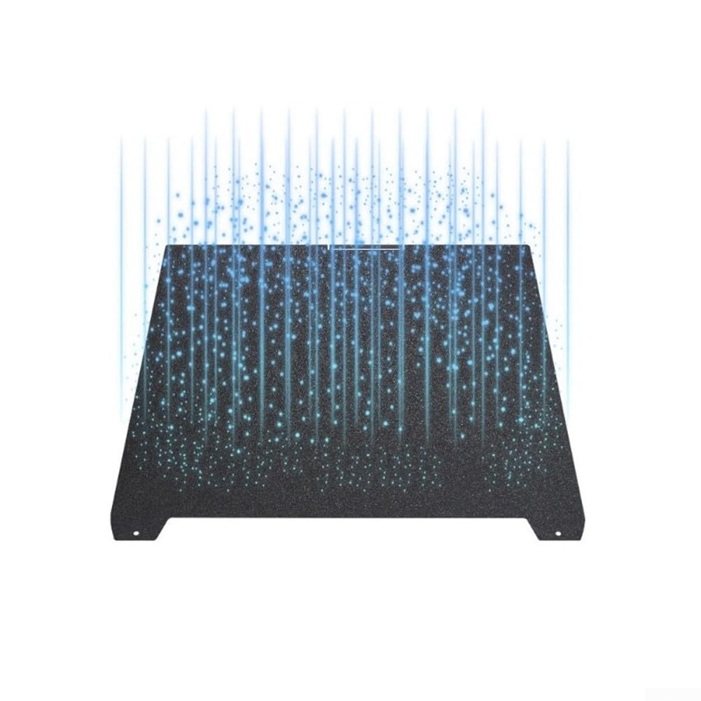 Cre-ality K2 Plus 3D P-rinter Build Plate, PEI Coated Spring Steel Sheet, Double-Sided Flexible Printing Platform, High Temperature Resistant, 370x370x0.5mm, Compatible with PLA/ABS/ASA/PETG/TPU/PC