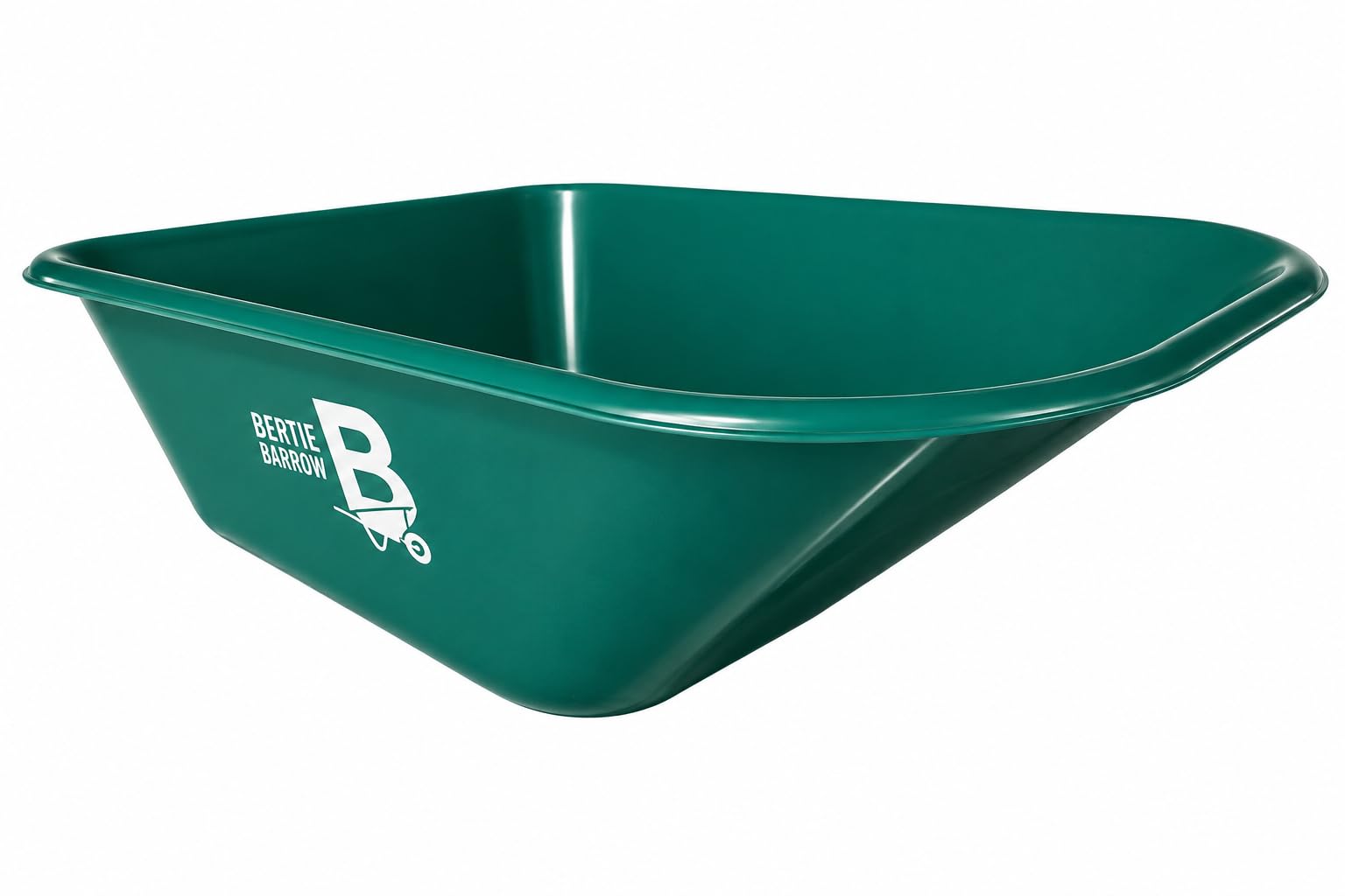 110L Wheelbarrow Replacement Plastic Body Tray – Pre-Drilled for Bertie Barrow – Compatible with Many 100L & 110L Wheelbarrow Frames – Made in UK (green)