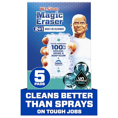 Mr. Clean Magic Eraser Foaming Sponge, Dawn Cleaning Power, 5ct