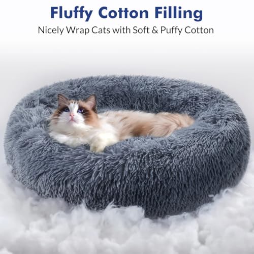 Image of ZEXSAZONE Winter Cozy Comfortable Dog Bed, Washable and Soft Mattress of Dog Bed for All Seasons Summer Winter pet Bed (cat Bed Grey) Faux Fur