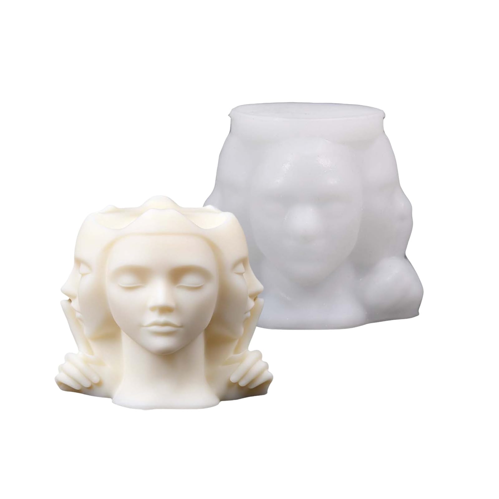 Artistic Face Shaped Silicone Ideal for and Plasters Sculptures Artistic Face