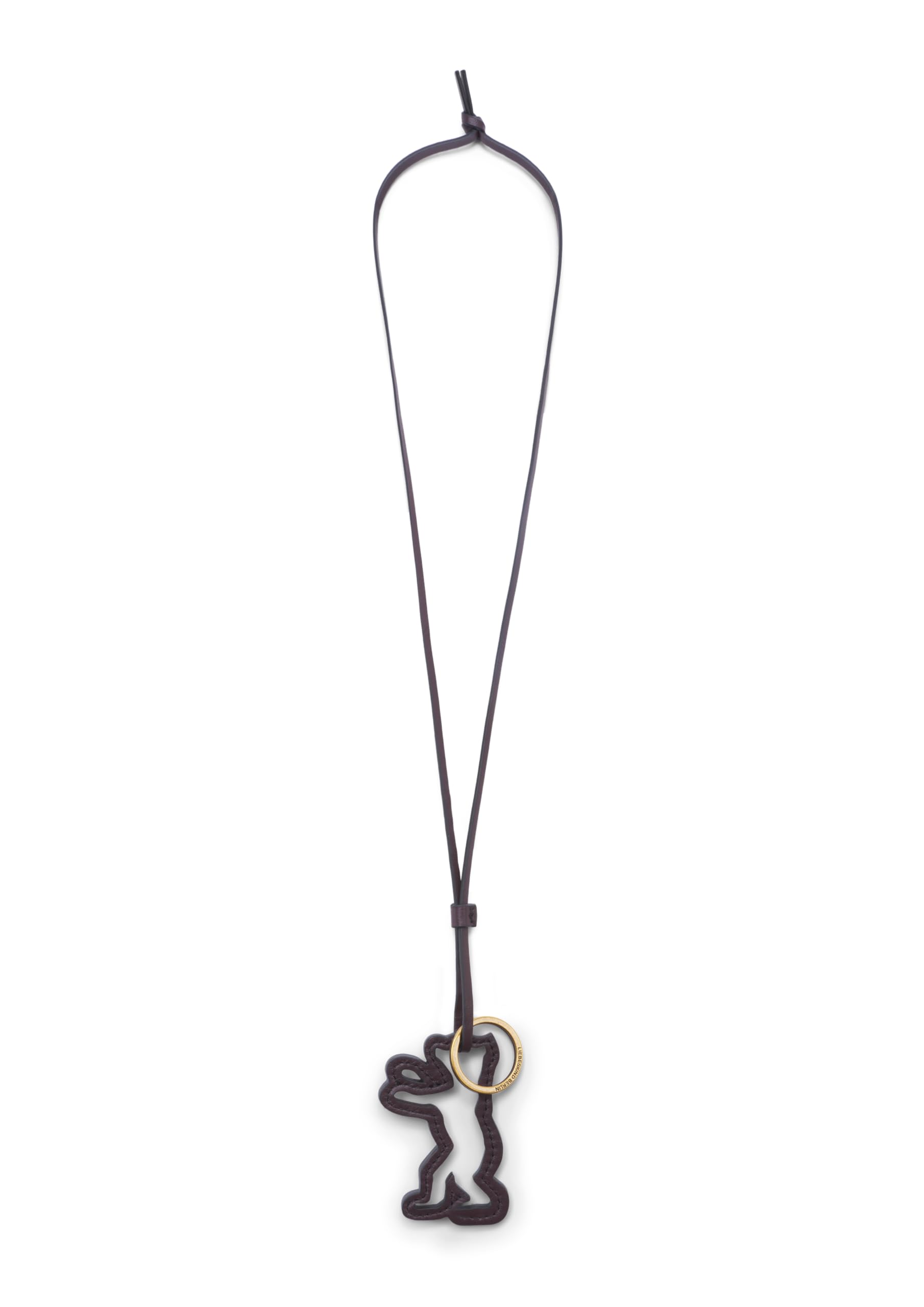 LIEBESKIND Berlin BEAR-lin Pendant DANCING LETTERS Soft Nappa burgundy